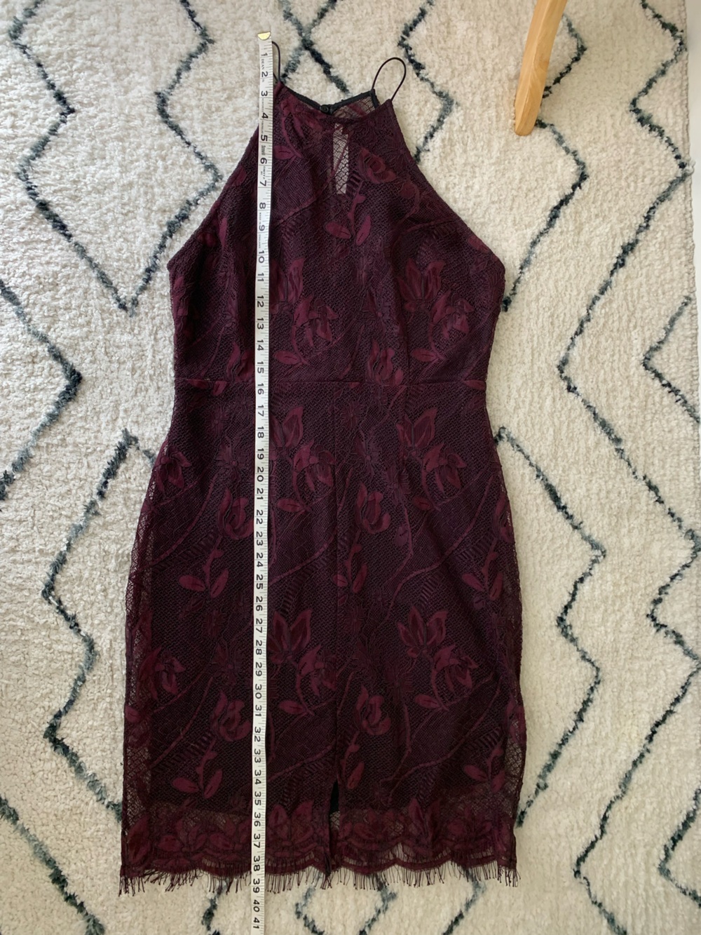 ASTR Lace Pencil Sheath Cocktail Dress Purple - Picture 8 of 11